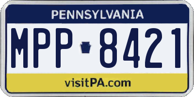 PA license plate MPP8421