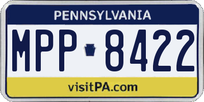 PA license plate MPP8422