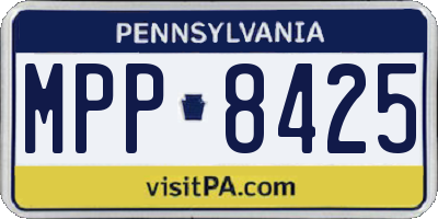 PA license plate MPP8425