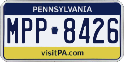 PA license plate MPP8426