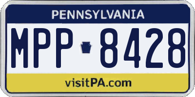 PA license plate MPP8428