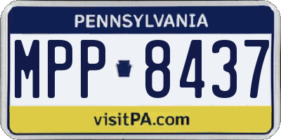 PA license plate MPP8437