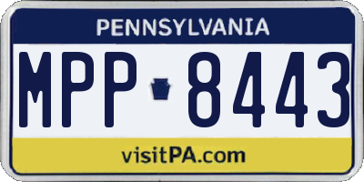 PA license plate MPP8443