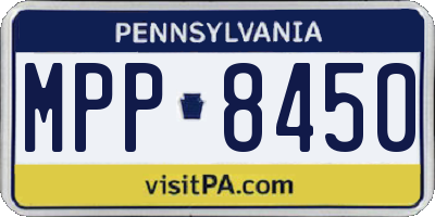 PA license plate MPP8450
