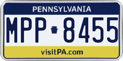 PA license plate MPP8455