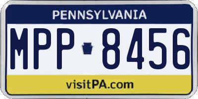 PA license plate MPP8456