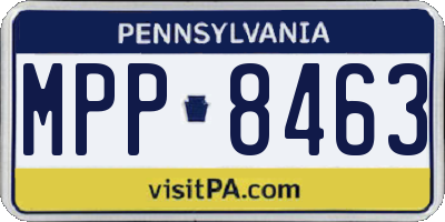 PA license plate MPP8463