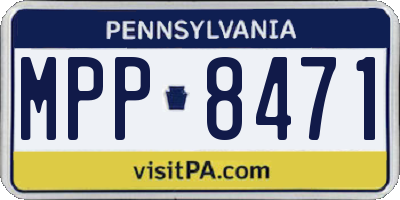 PA license plate MPP8471