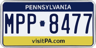 PA license plate MPP8477