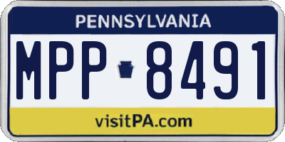 PA license plate MPP8491