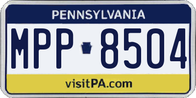 PA license plate MPP8504