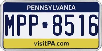 PA license plate MPP8516