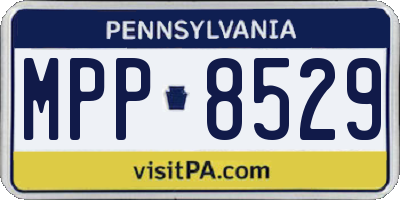 PA license plate MPP8529