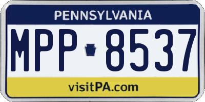 PA license plate MPP8537