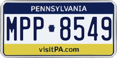 PA license plate MPP8549