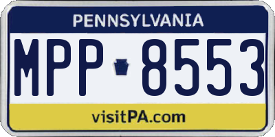 PA license plate MPP8553