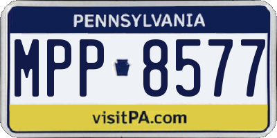 PA license plate MPP8577
