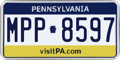 PA license plate MPP8597