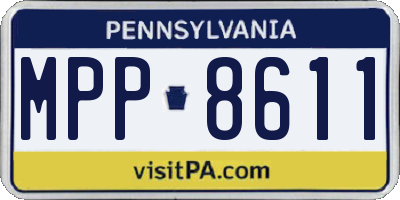 PA license plate MPP8611