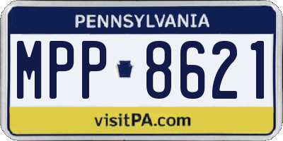 PA license plate MPP8621