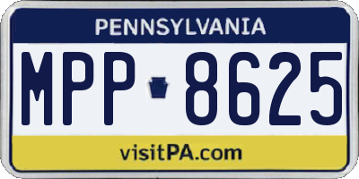 PA license plate MPP8625