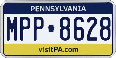 PA license plate MPP8628