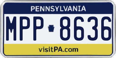 PA license plate MPP8636