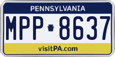 PA license plate MPP8637