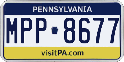 PA license plate MPP8677