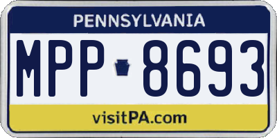 PA license plate MPP8693