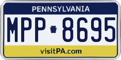 PA license plate MPP8695