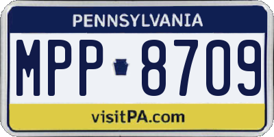 PA license plate MPP8709