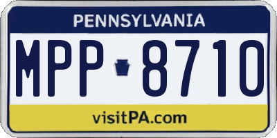 PA license plate MPP8710