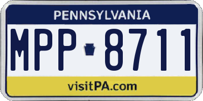 PA license plate MPP8711