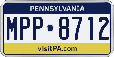 PA license plate MPP8712