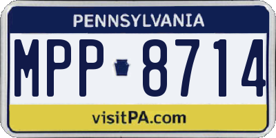 PA license plate MPP8714