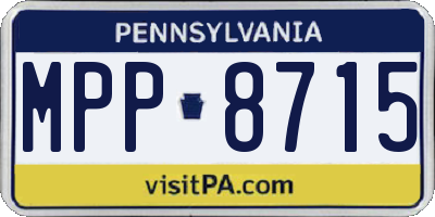 PA license plate MPP8715