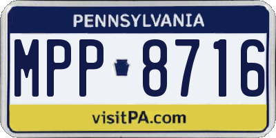 PA license plate MPP8716