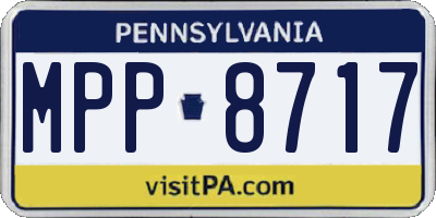 PA license plate MPP8717