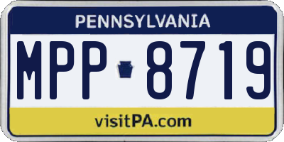 PA license plate MPP8719