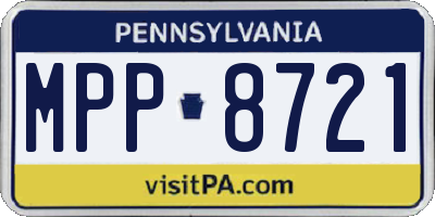 PA license plate MPP8721