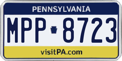 PA license plate MPP8723