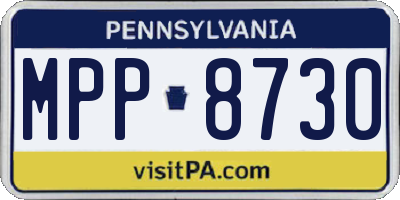 PA license plate MPP8730