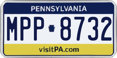PA license plate MPP8732