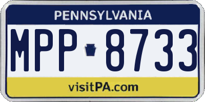 PA license plate MPP8733