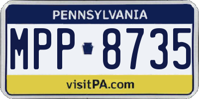 PA license plate MPP8735