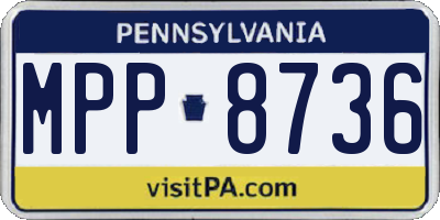 PA license plate MPP8736
