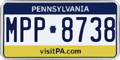 PA license plate MPP8738