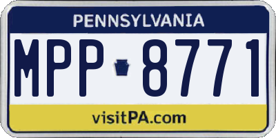 PA license plate MPP8771