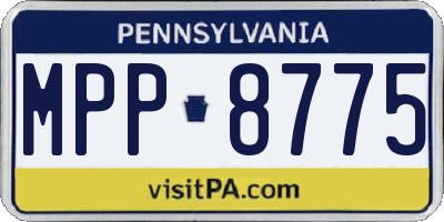 PA license plate MPP8775